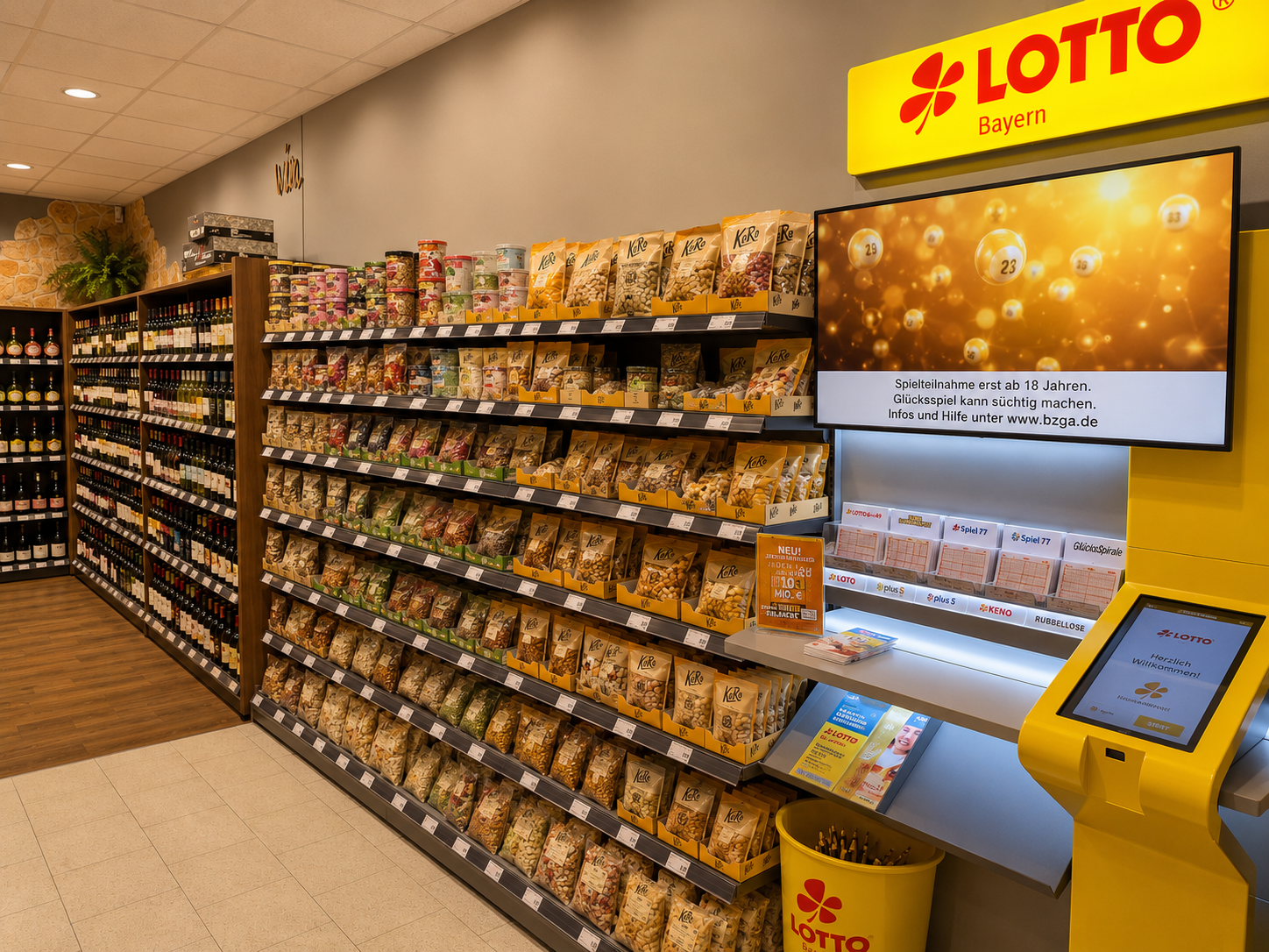 Lotto-Annahmestelle und Snacks